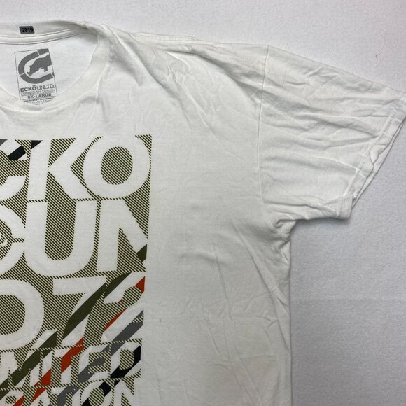 Vintage Ecko Unltd T-Shirt Men's 3XL White Short Sleeve Hip Hop Big Graphic Y2K - Picture 2 of 12